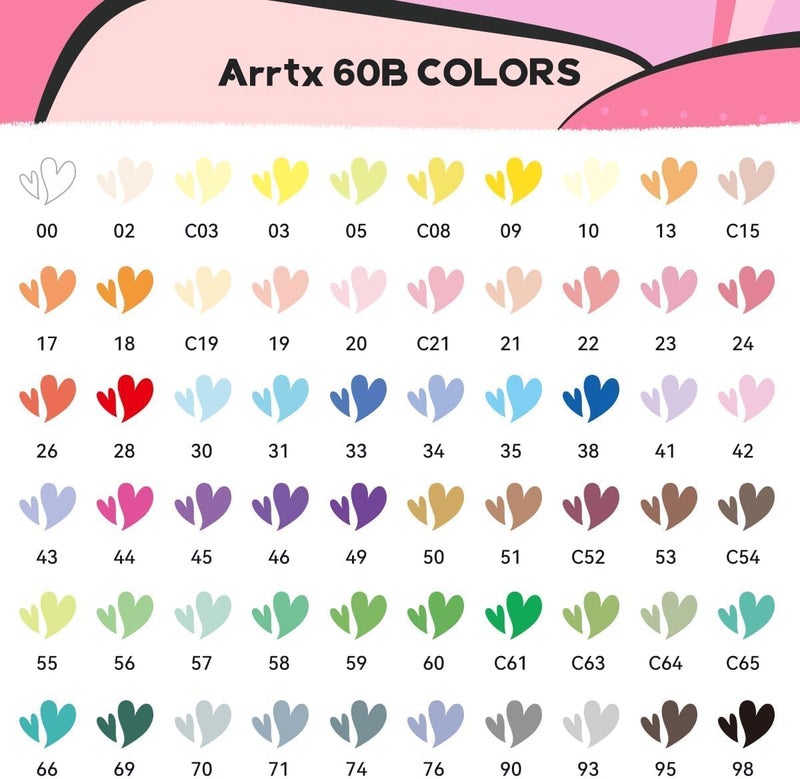 Arrtx Acrylic Paint Markers 60B, Brush Tip Art Markers - Vibrant Colors, Smooth Writing for Rock Painting, Glass, Wood, Ceramic, Fabric & Stone Crafts,Arts & DIY Crafts - Image 3